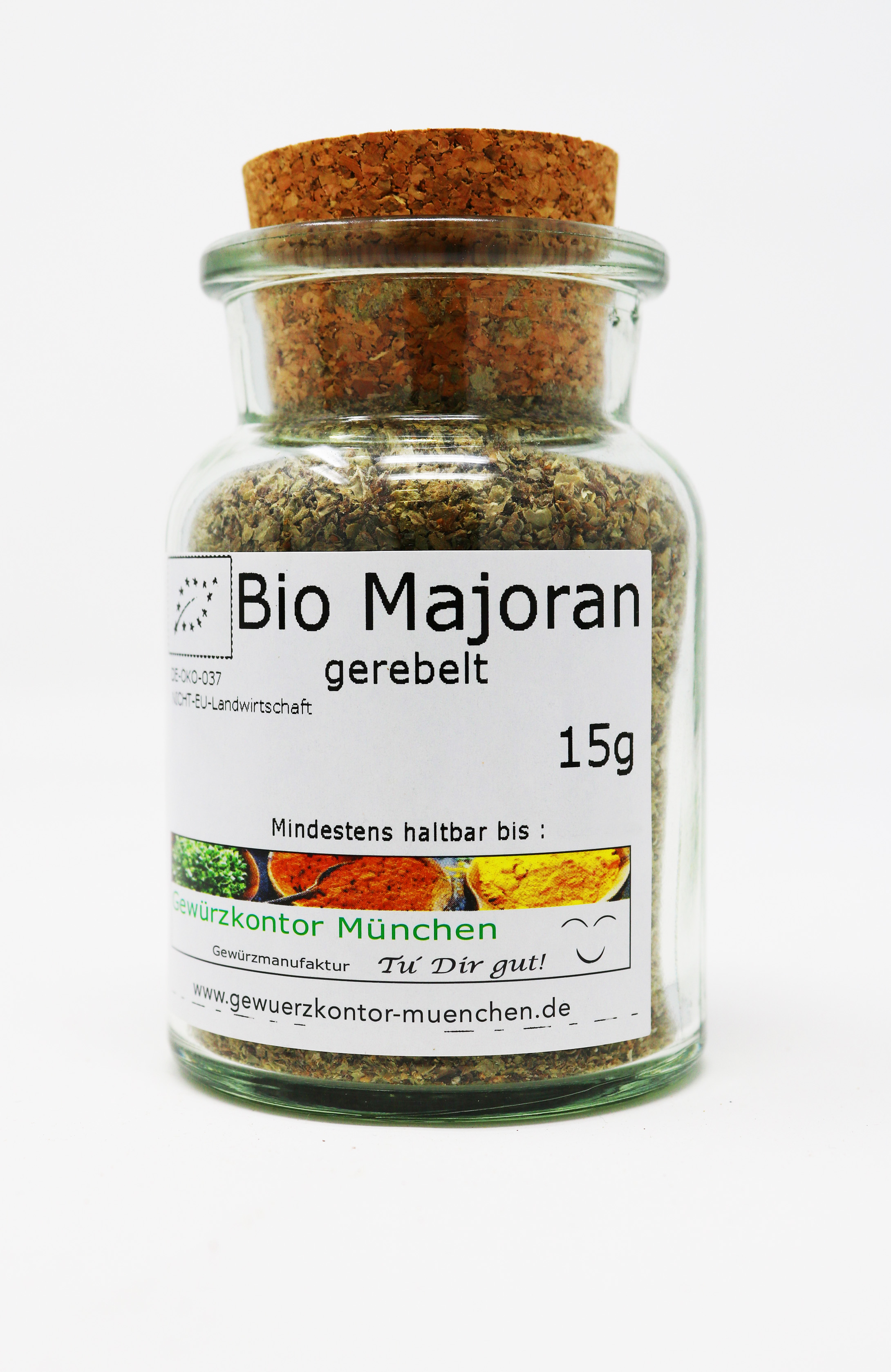 BIO Majoran gerebelt 15g im Glas