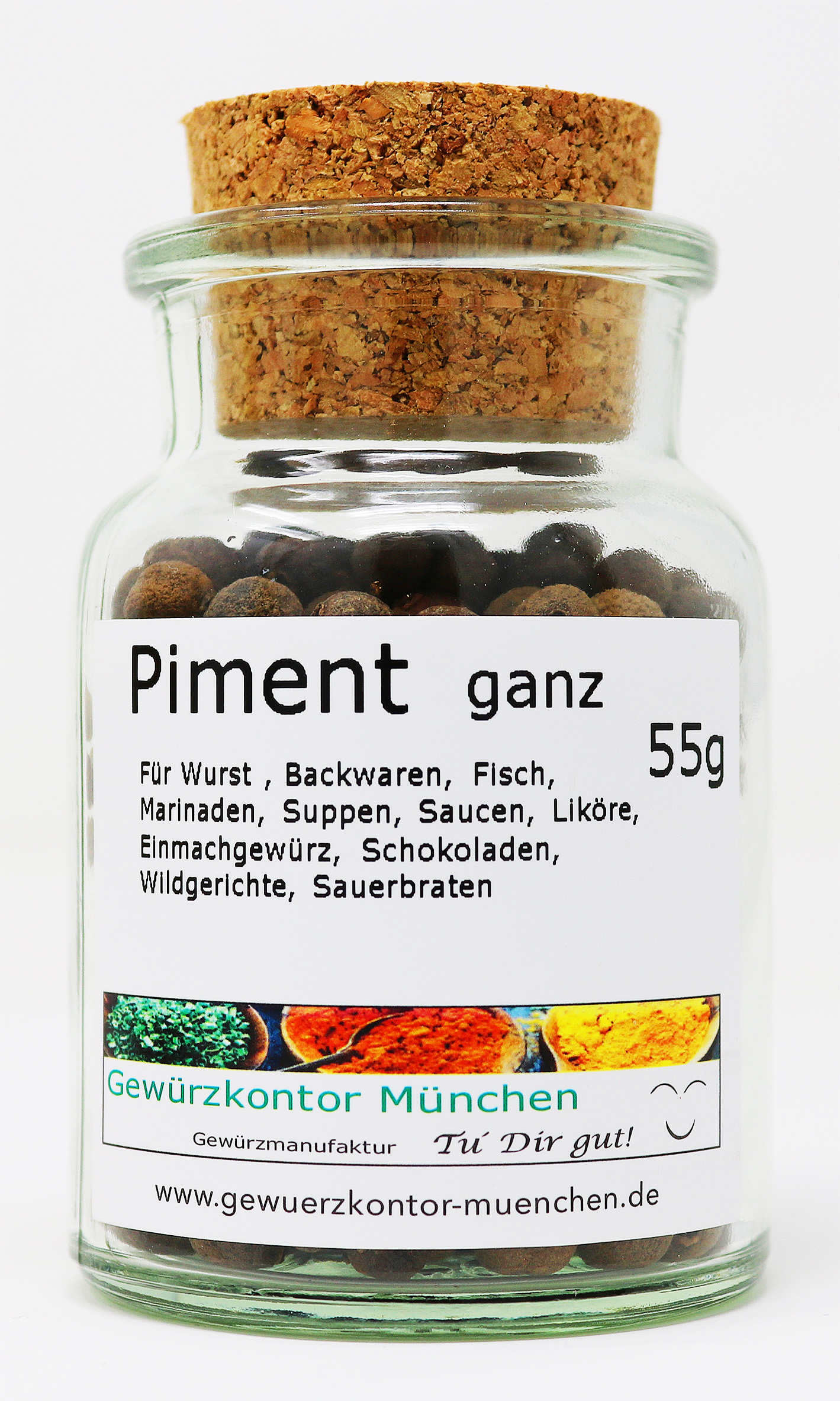 Piment ganz, Nelkenpfeffer, Jamaica Pfeffer 55g im Glas