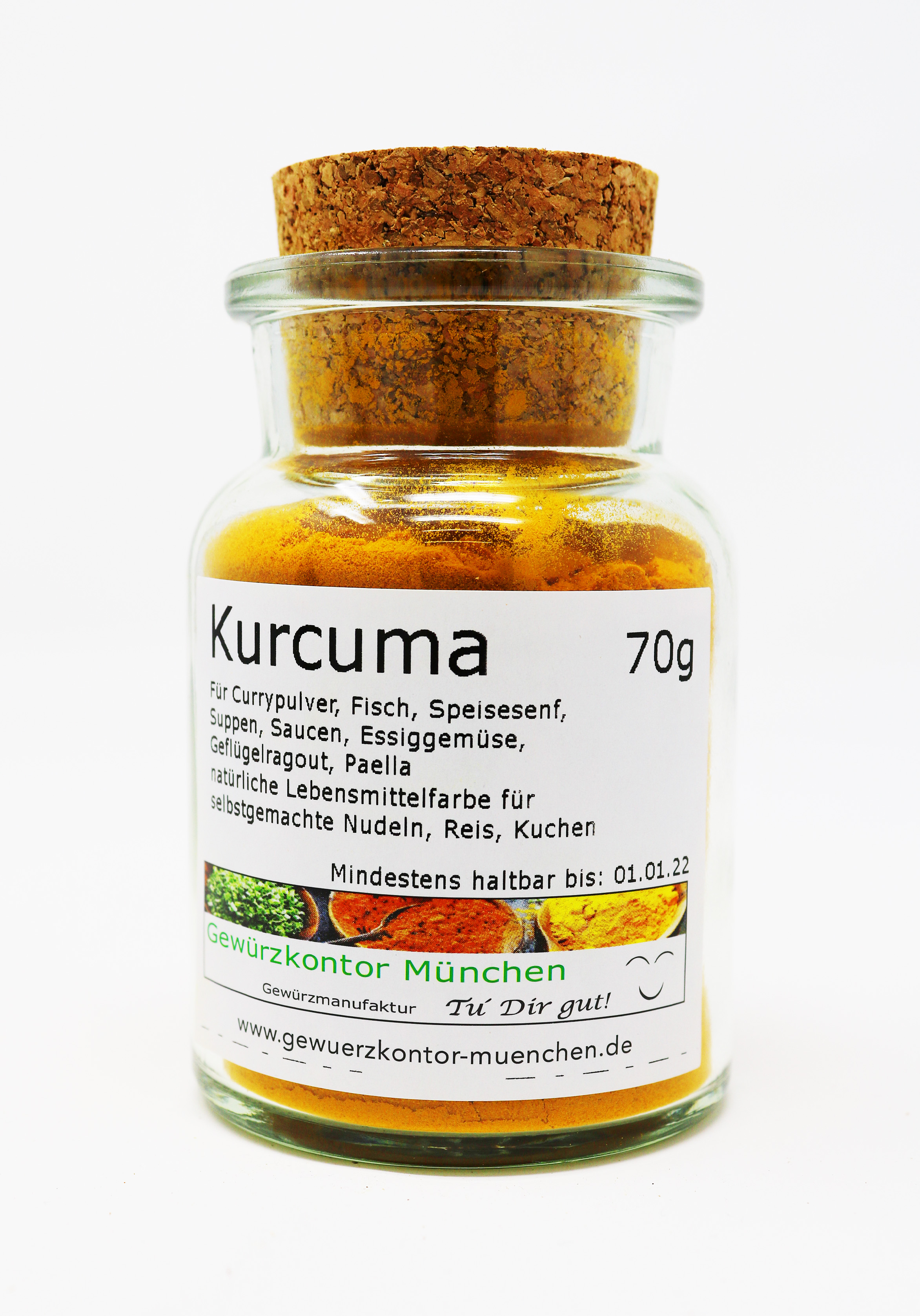 Kurkuma, Curcuma 70g im Glas