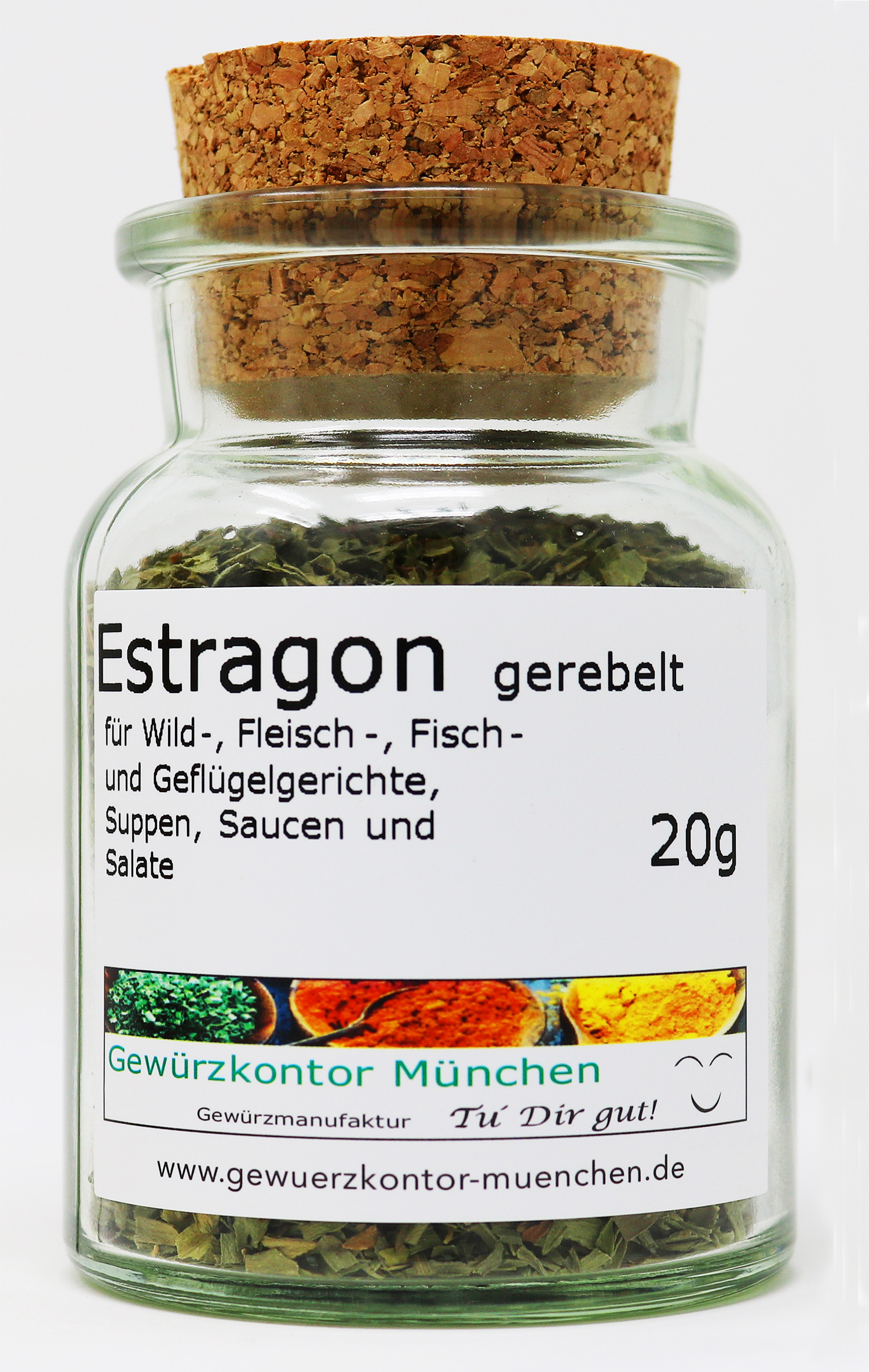 Estragon getrocknet und geschnitten 20g Glas