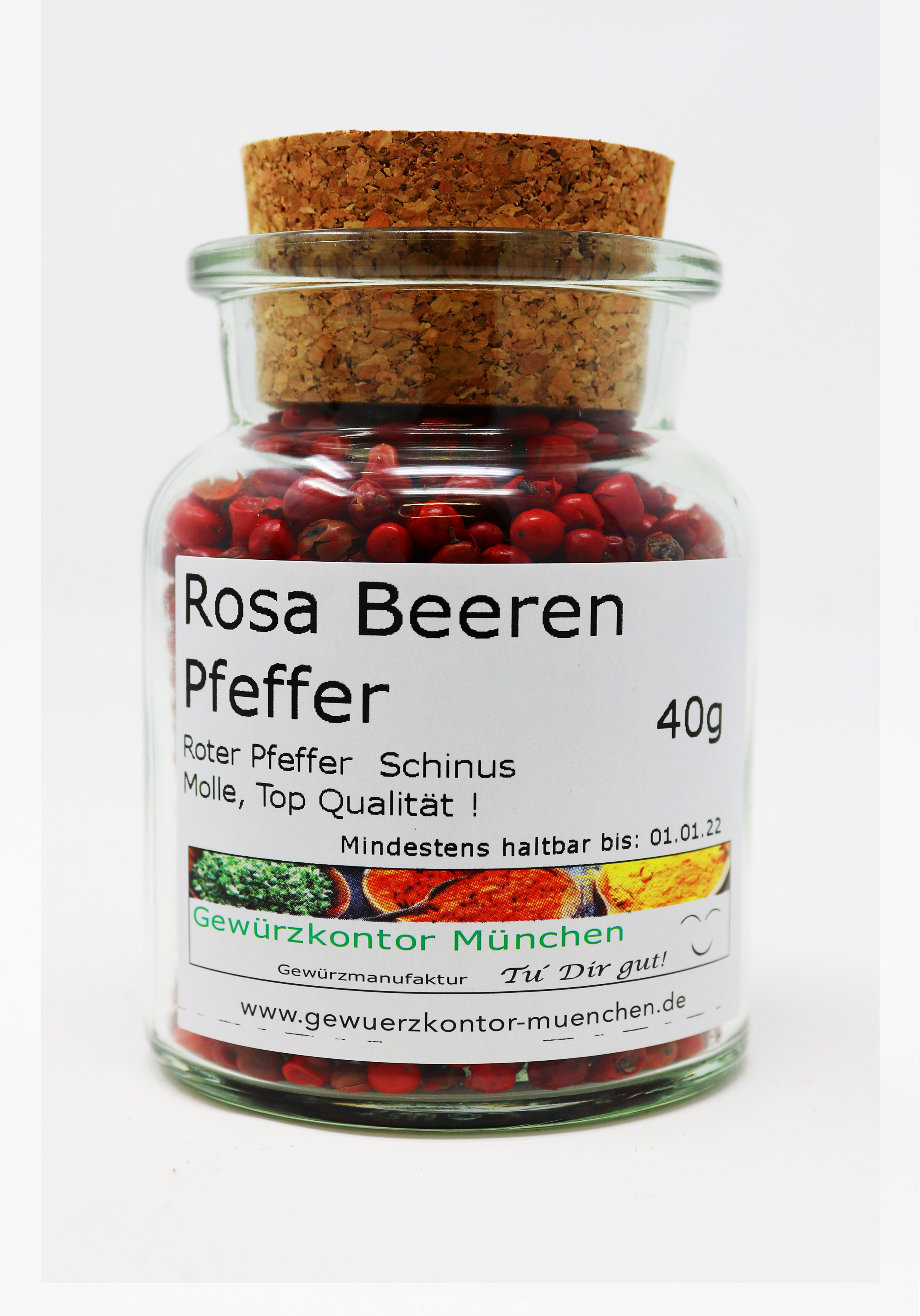 Roter Pfeffer, Rosa Beeren 40g im Glas