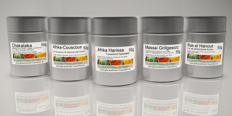 5 Dosen Afrika Gewürze Geschenk Set -1