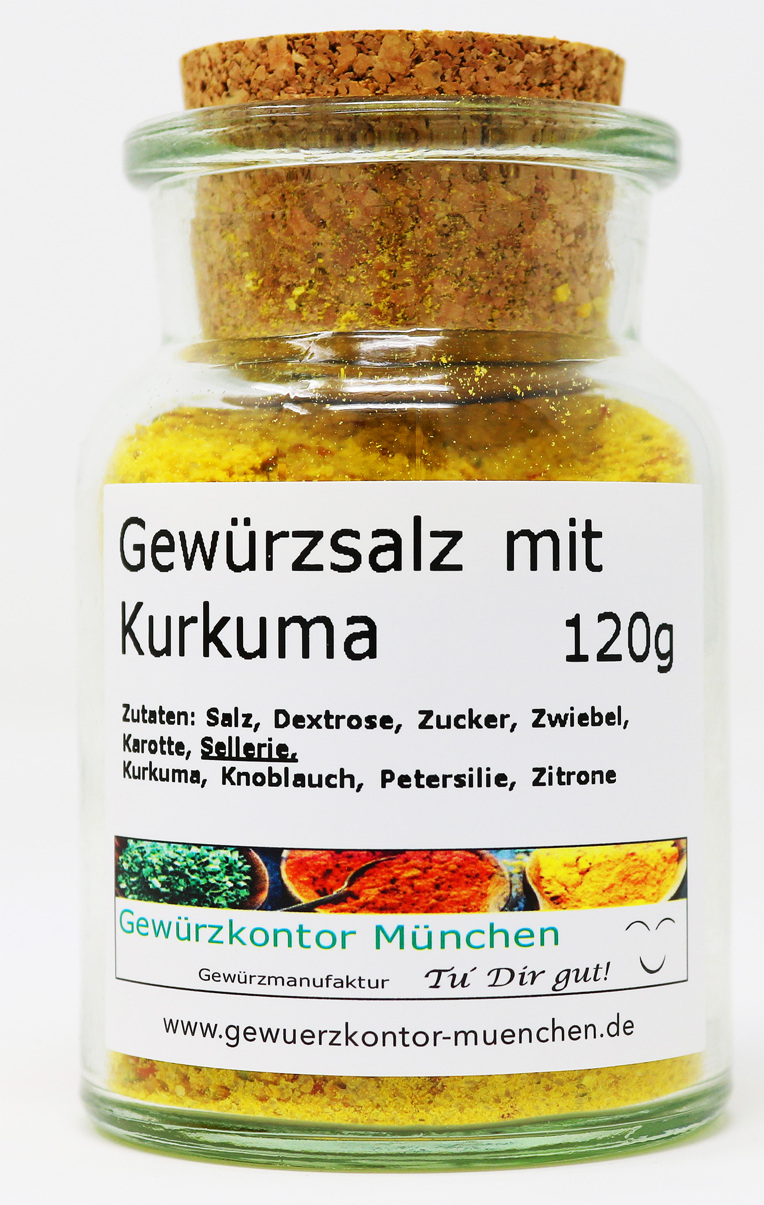 Gewürzsalz mit Kurkuma 120g Glas