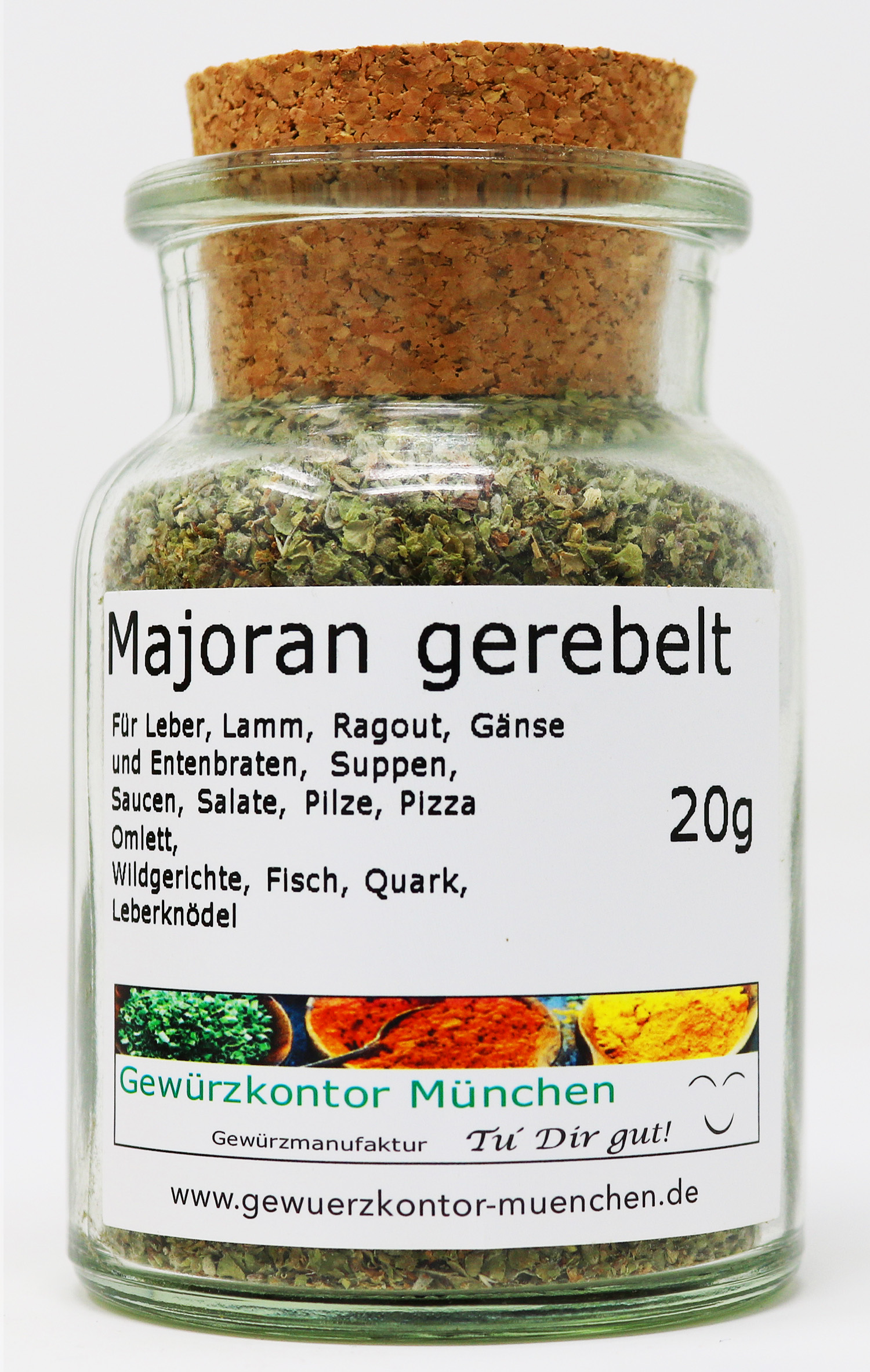  Majoran gerebelt 20g im Glas 