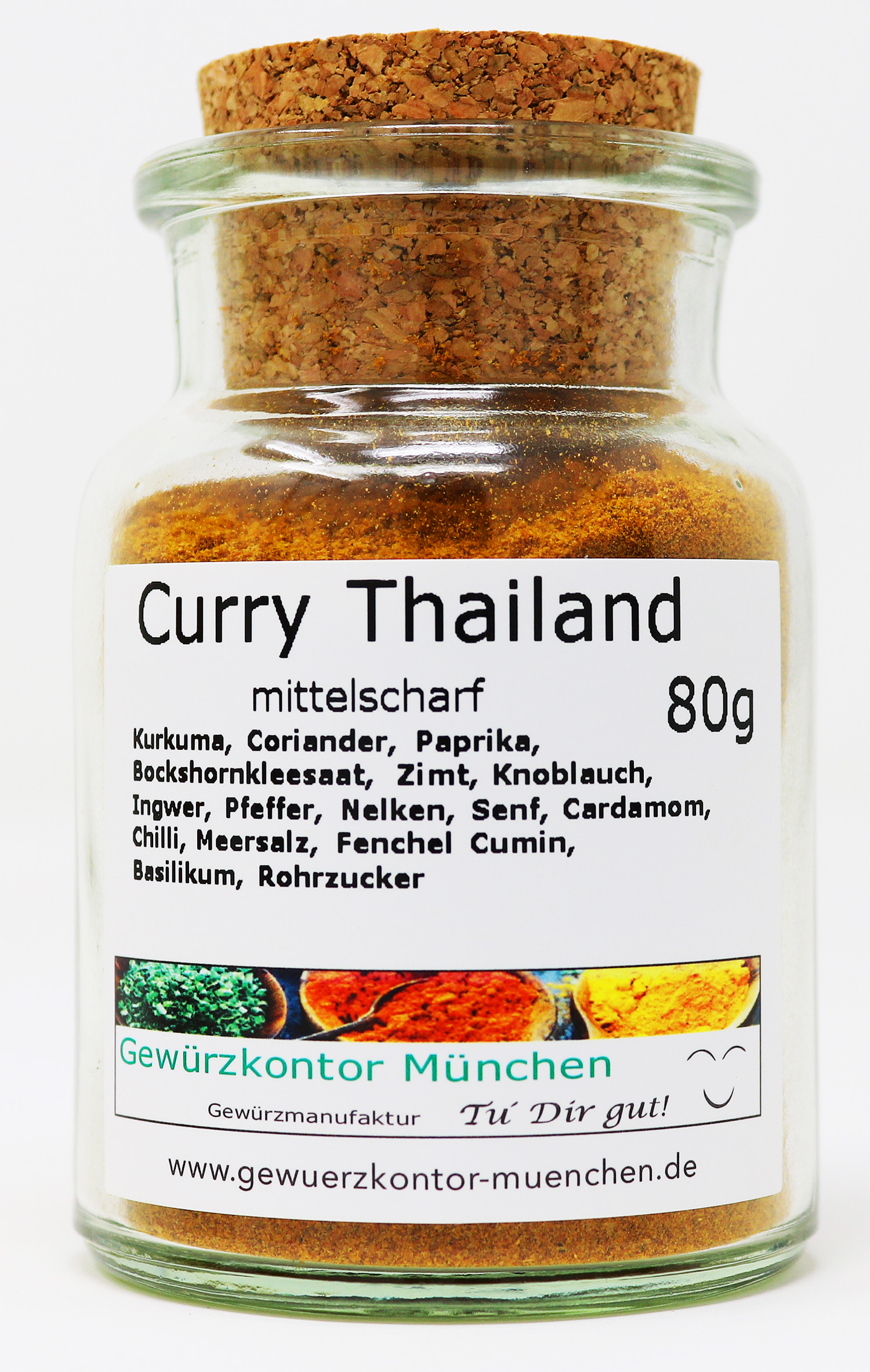Curry Thailand, mittelscharf 70g im Glas