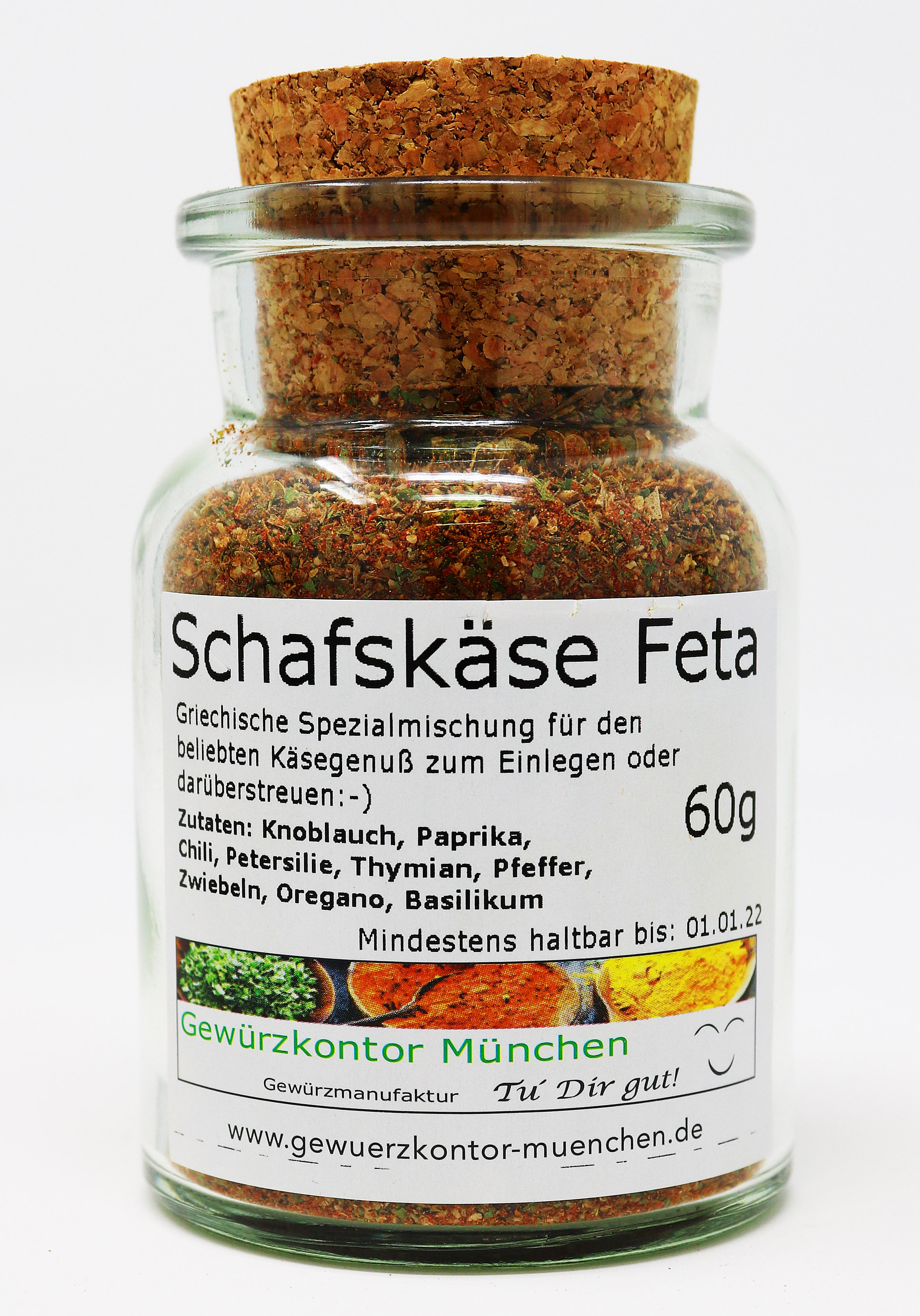 Schafskäse Feta Schafskäse Feta Gewürzmischung 60g im Glas