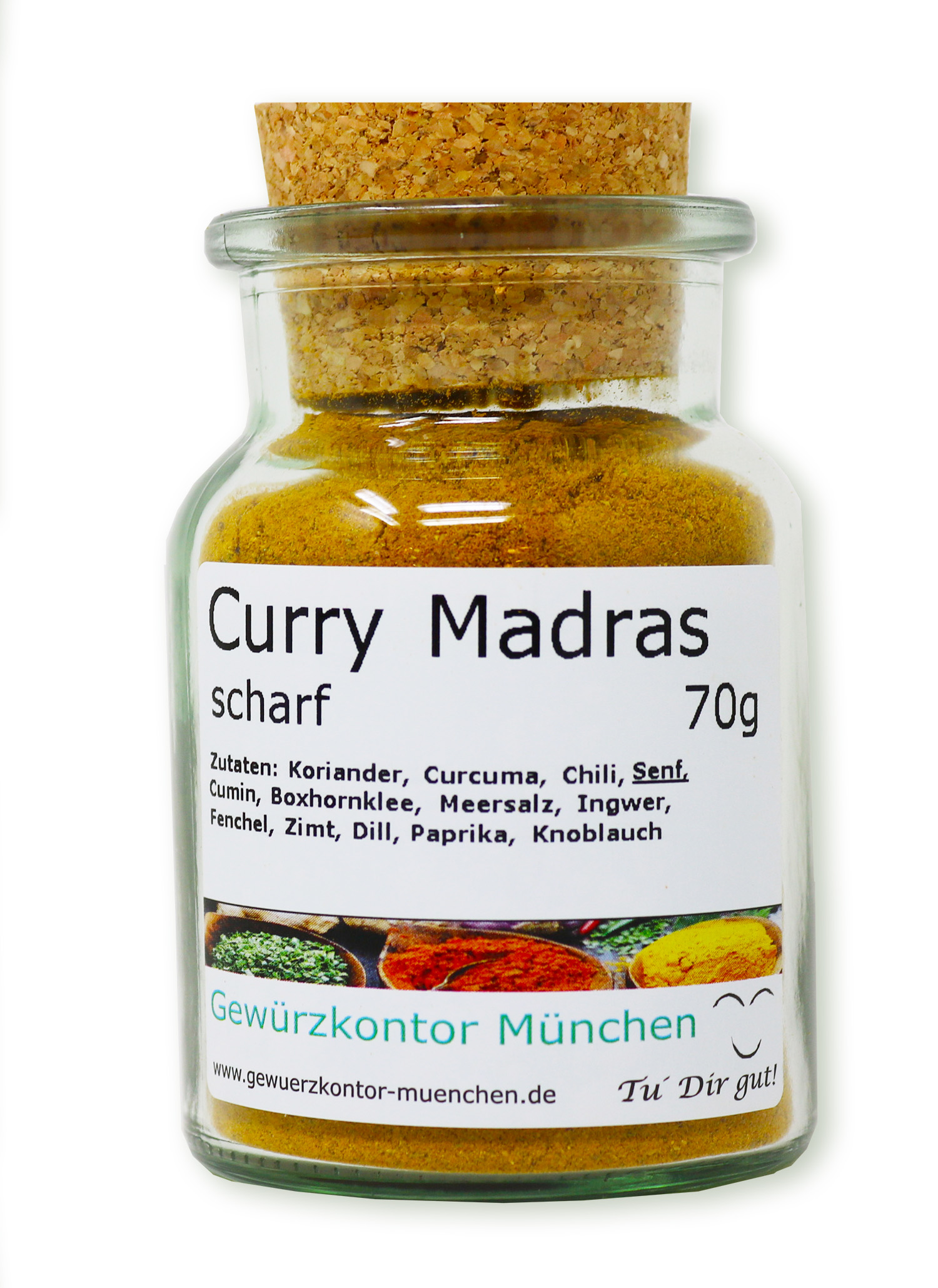 Curry Madras scharf 70g im Glas