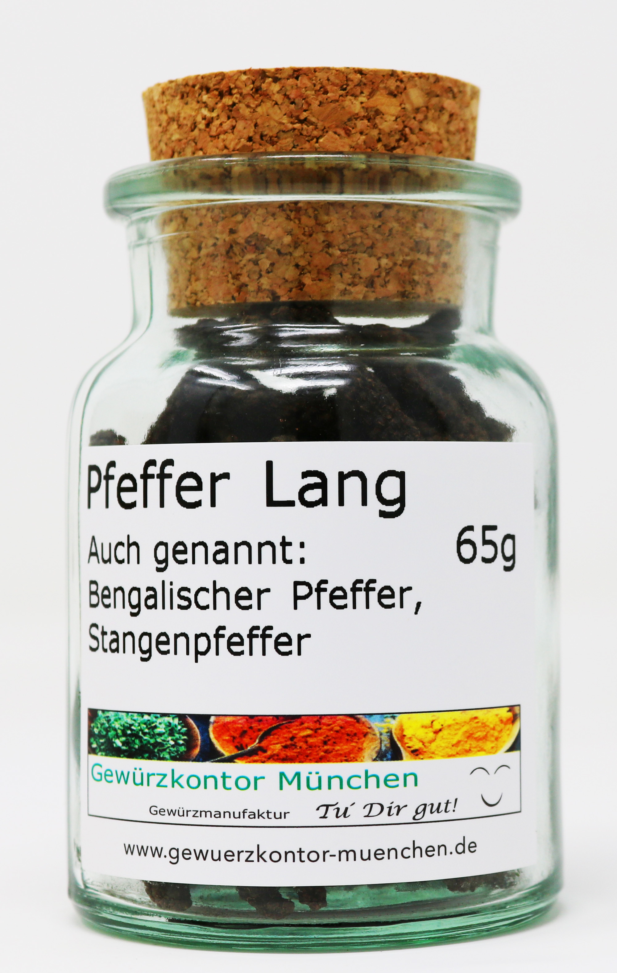 Langer Pfeffer, Stangenpfeffer ganz 65g im Glas