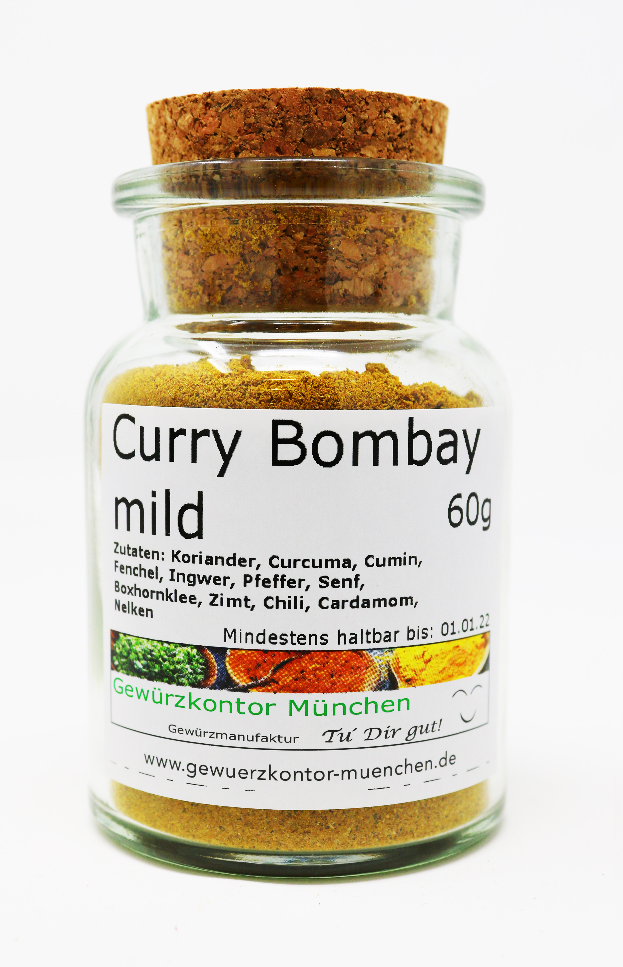 Curry bombay mild 60g Glas Gewürzkontor München
