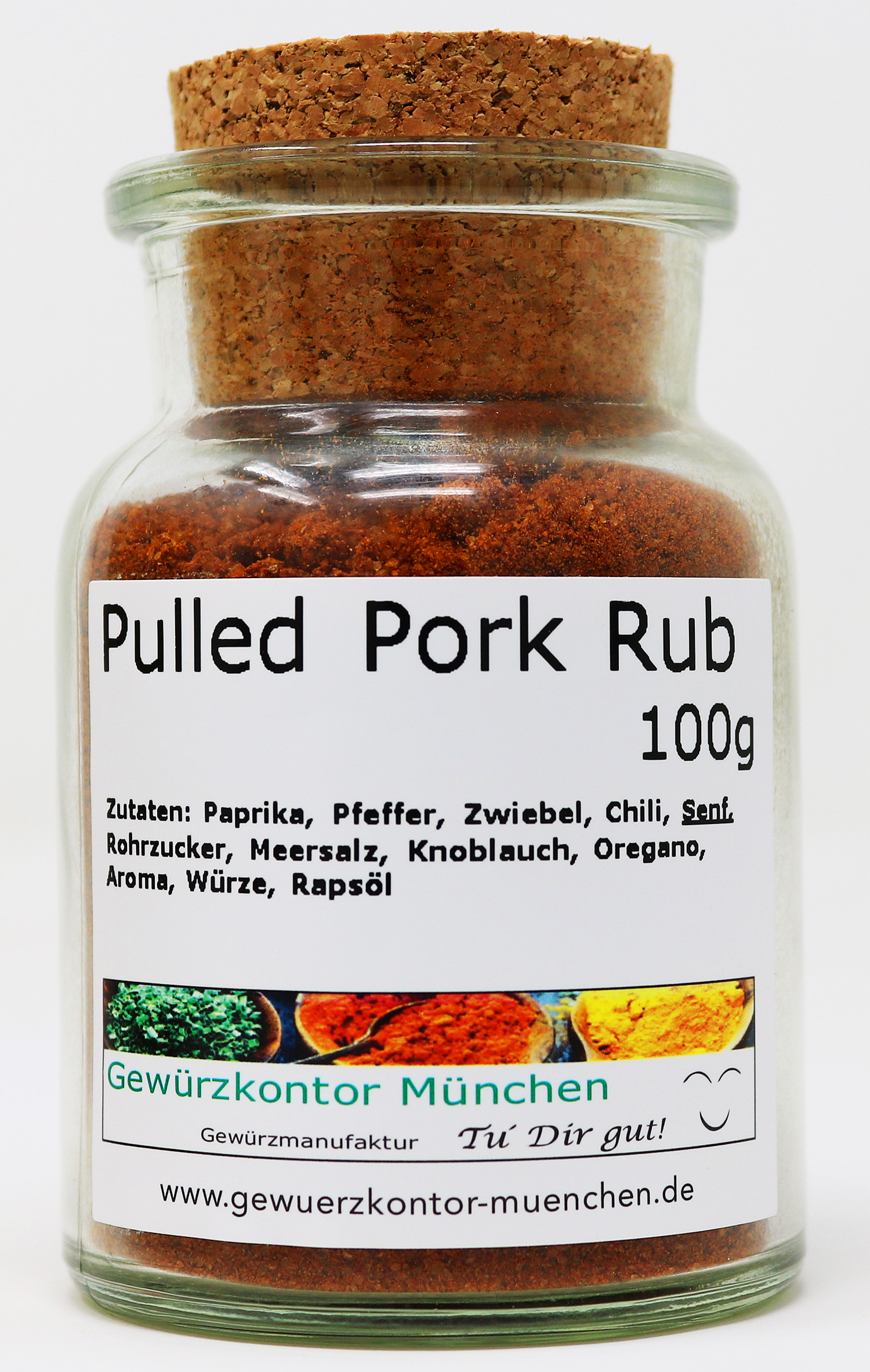 BBQ Pulled Pork Rub Gewürzmischung 100g Glas