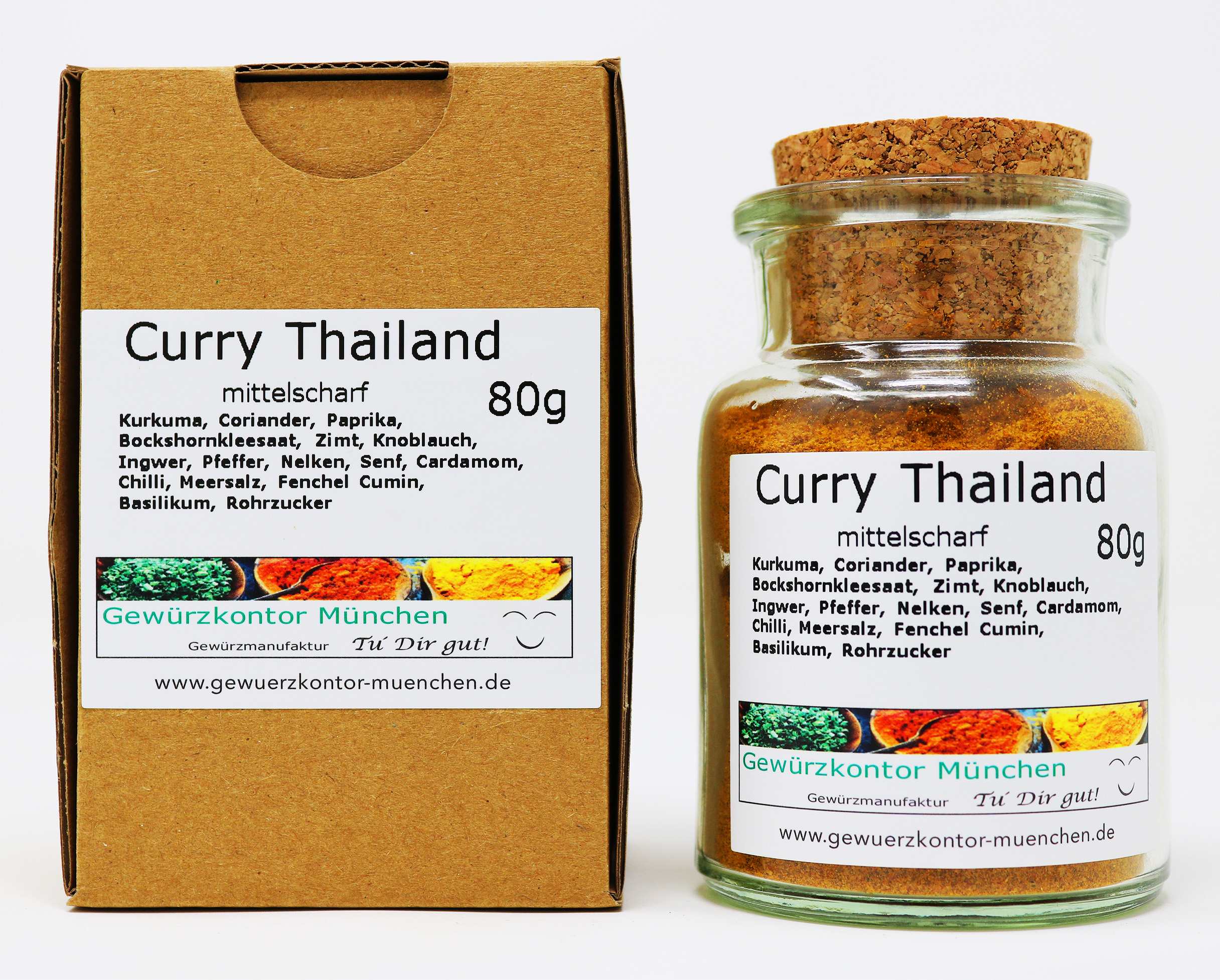 Curry Thailand, mittelscharf 70g im Glas