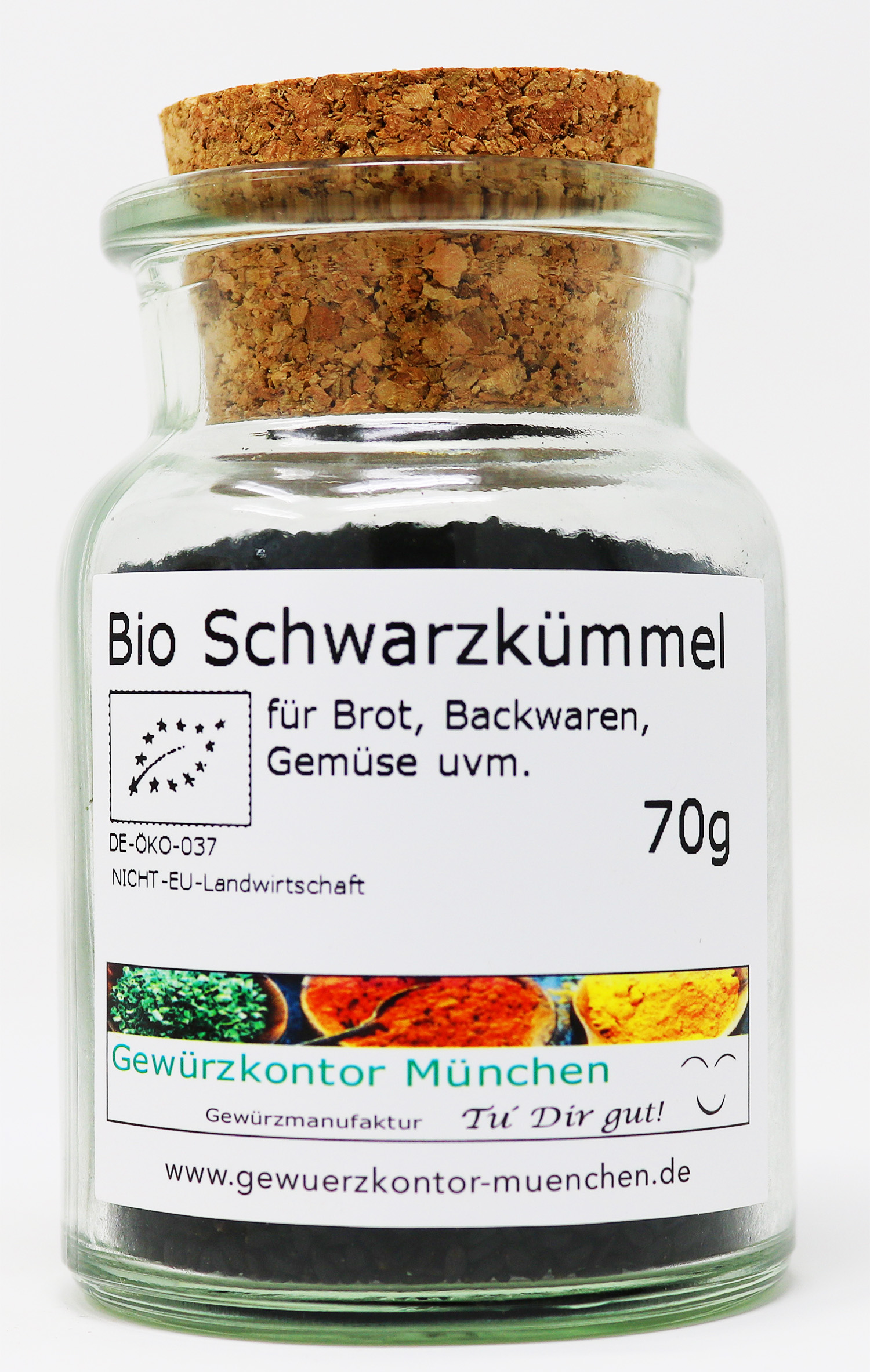 Bio Schwarzkümmel ganz 70g im Glas