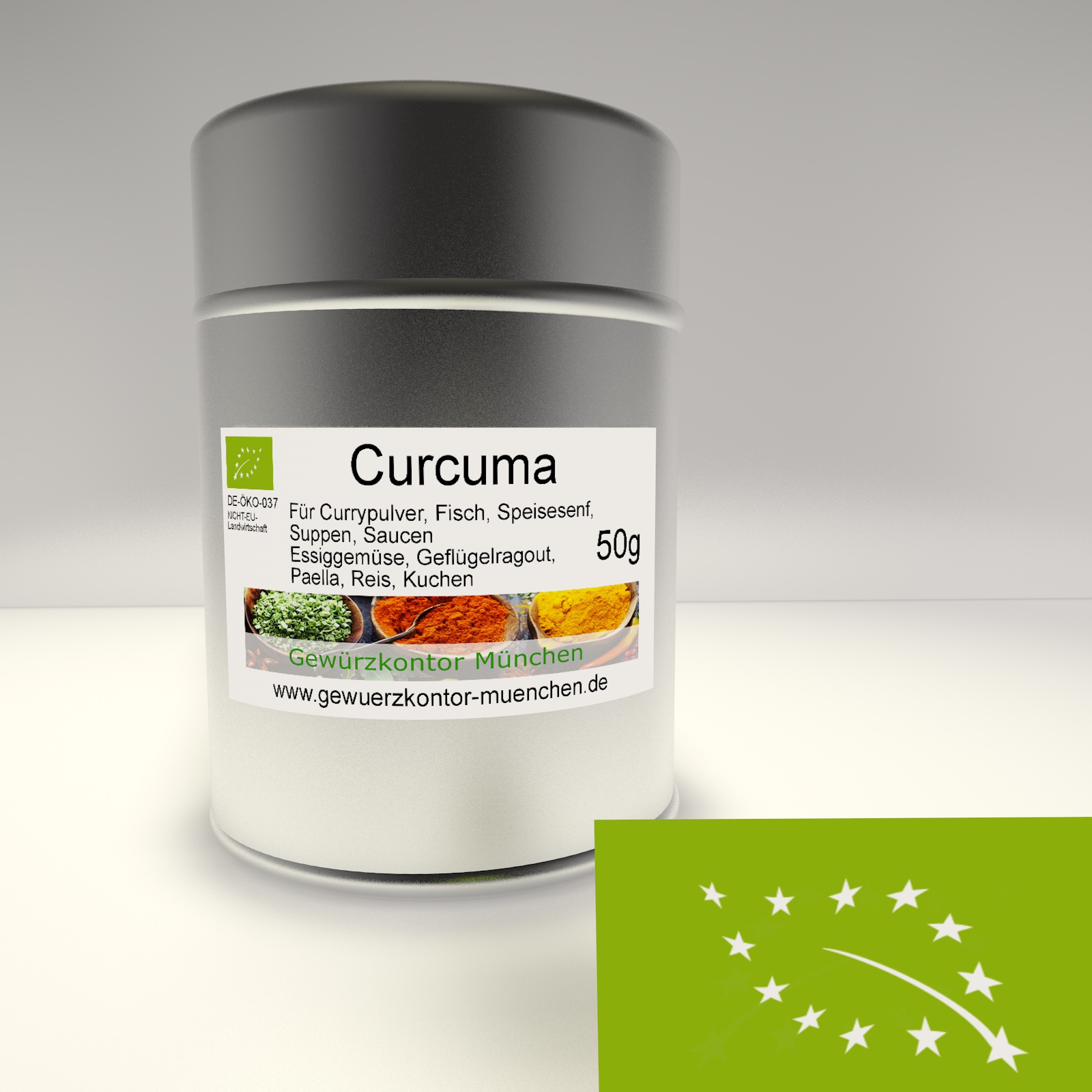 Bio Kurkuma, Curcuma 50g im Streuer