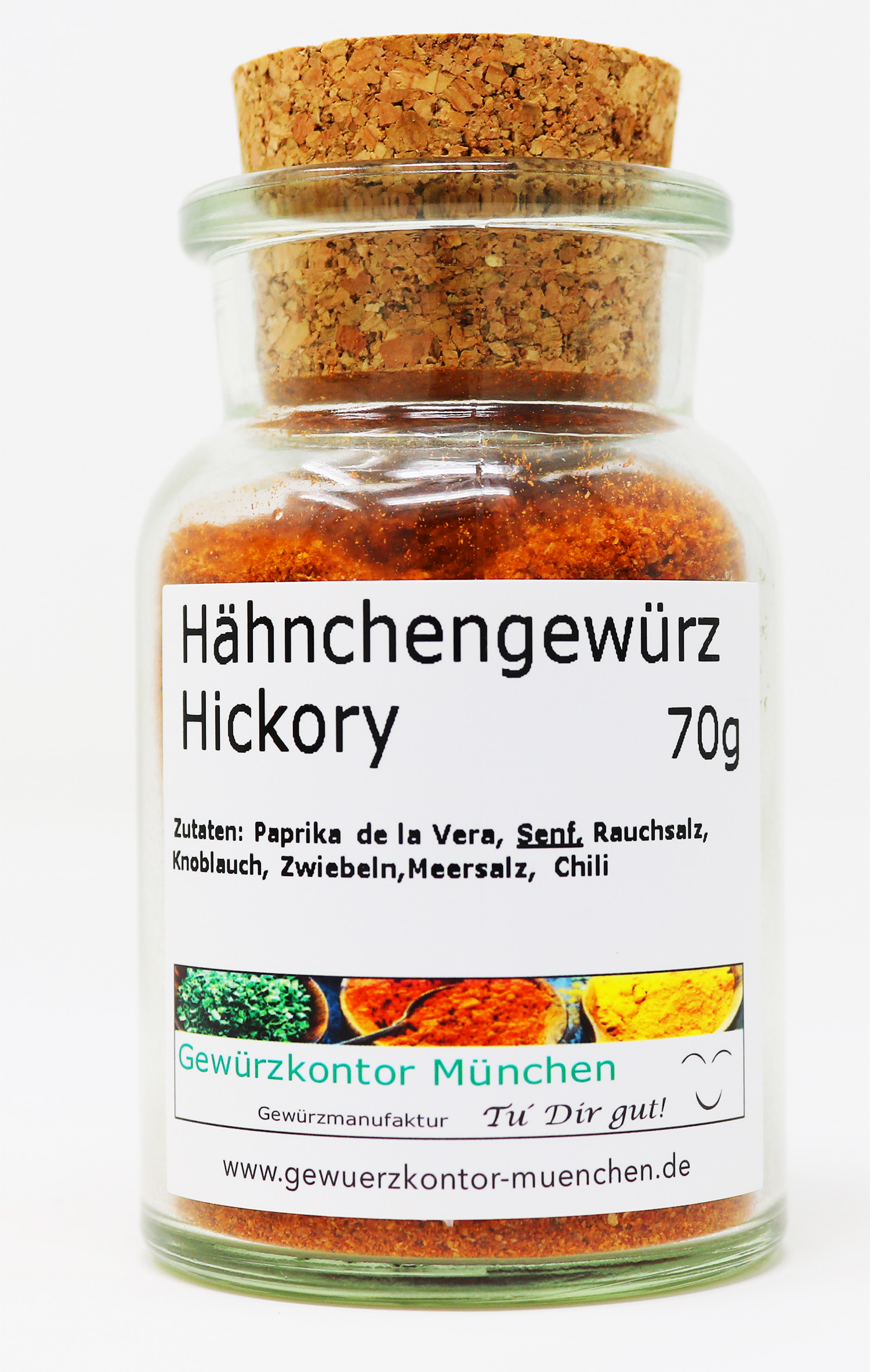 Hähnchengewürz Hickory 70g im Glas