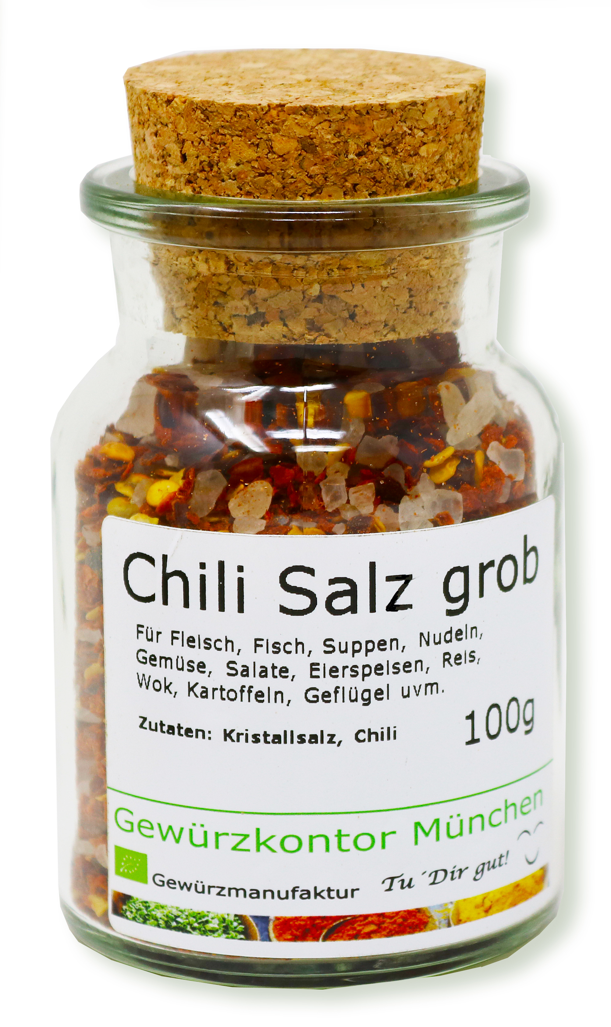 Chilisalz grob für die Salzmühle 100g im Glas