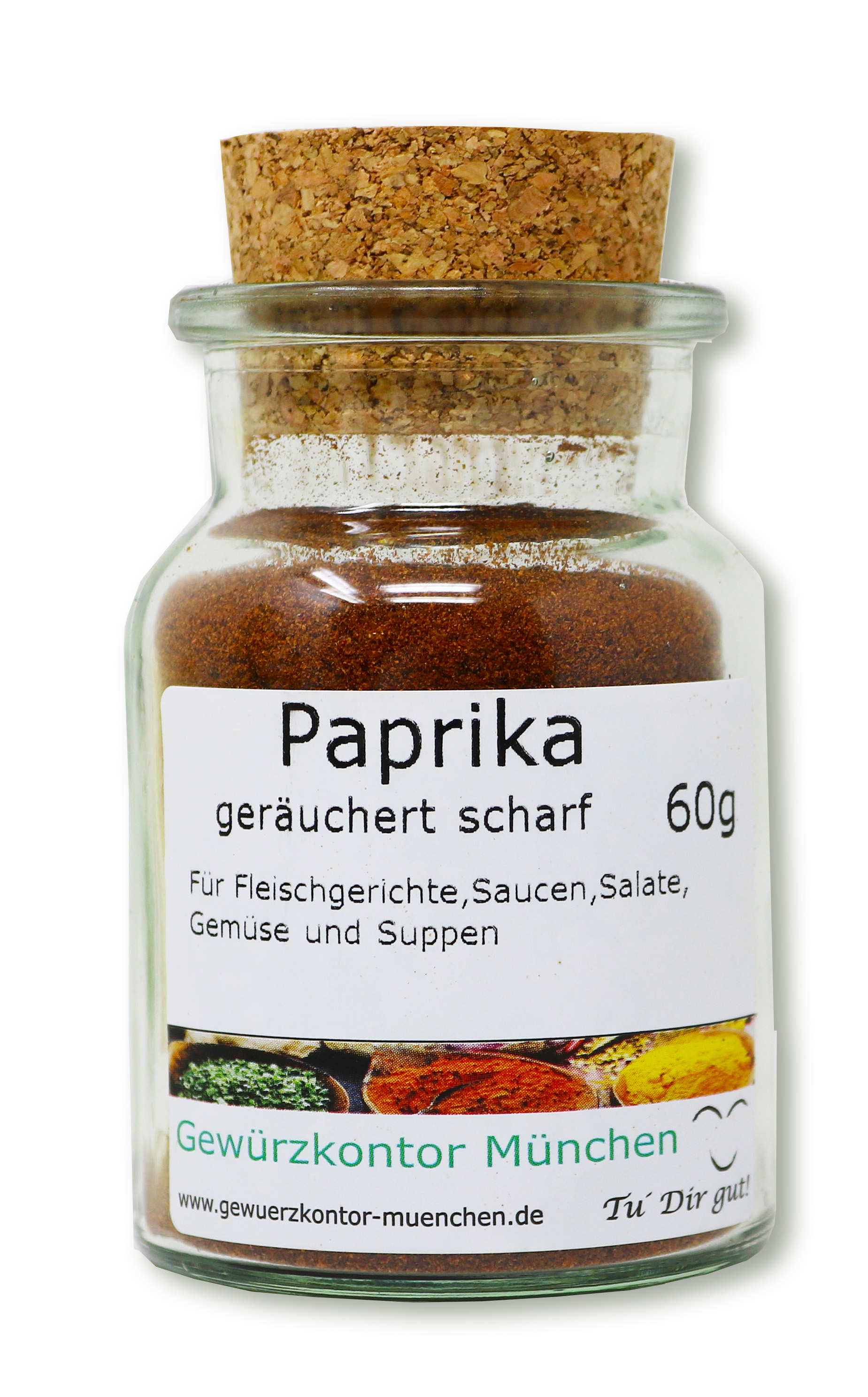 Paprika geräuchert scharf Spanien 60g im Glas