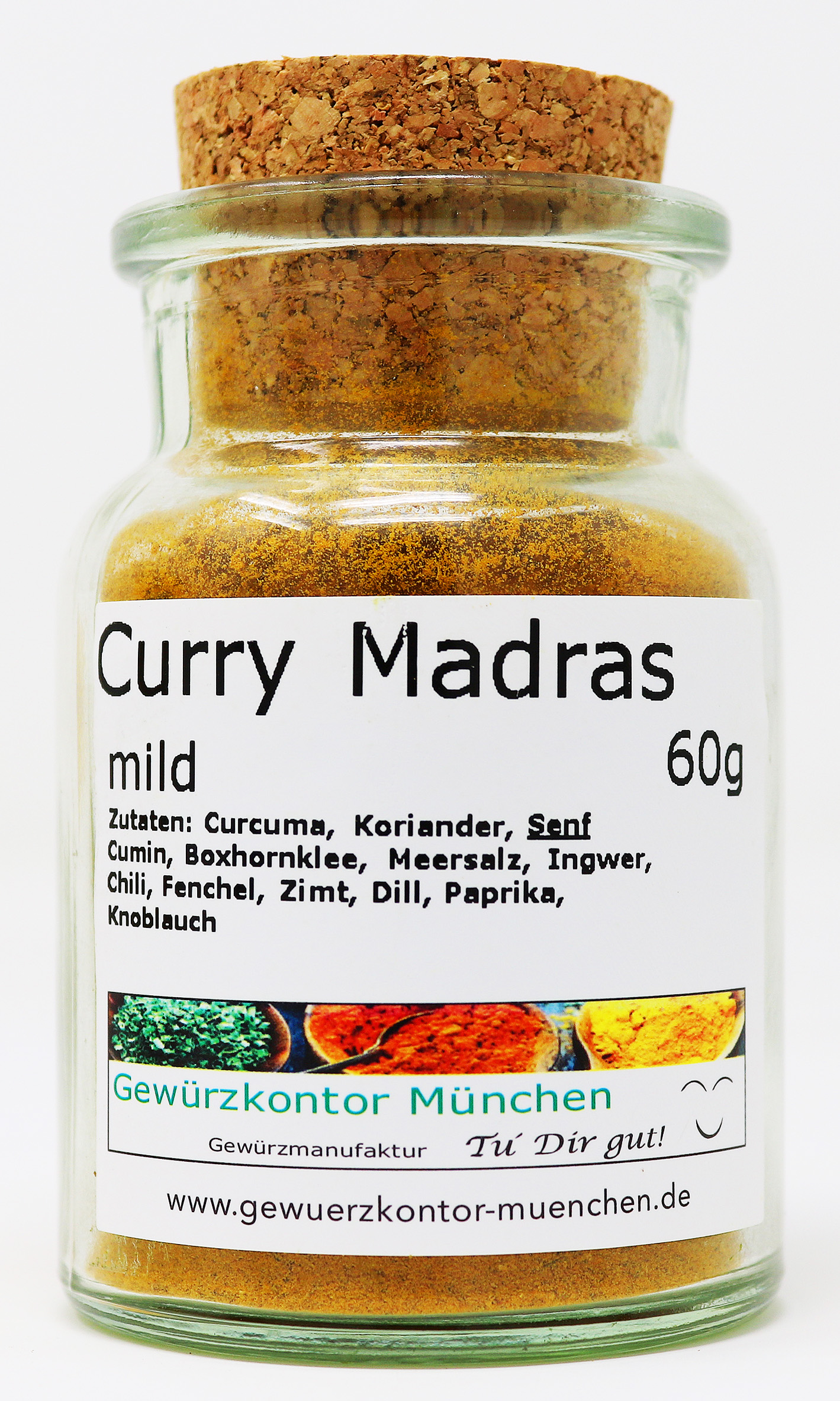 Curry Madras mild 60g im Glas