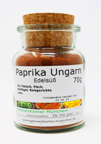 Paprika Edelsüss Ungarn 70g im Glas